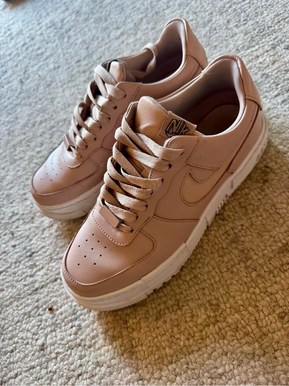 Nike Women’s Air Force 1 Pink Leather Sneakers